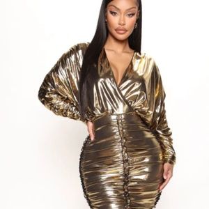 Gold Metallic Dress